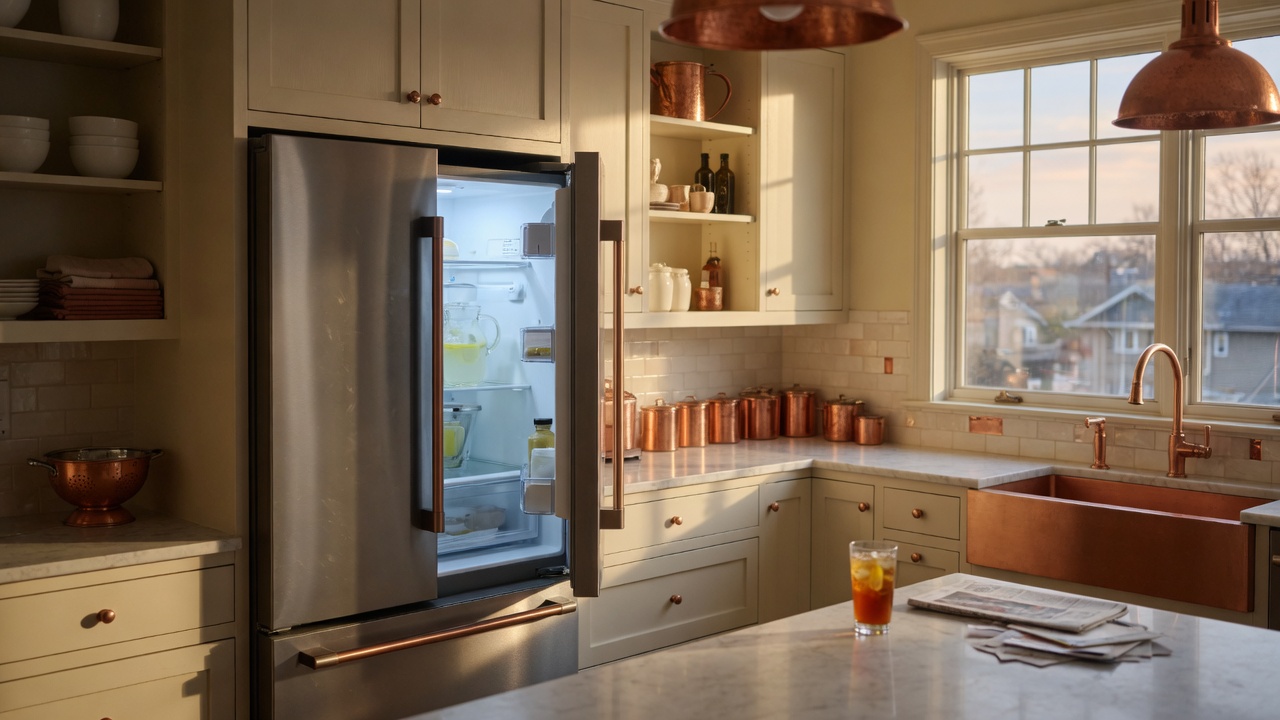 Stainless refrigerator in a bright Minneapolis kitchen ready for repair service
